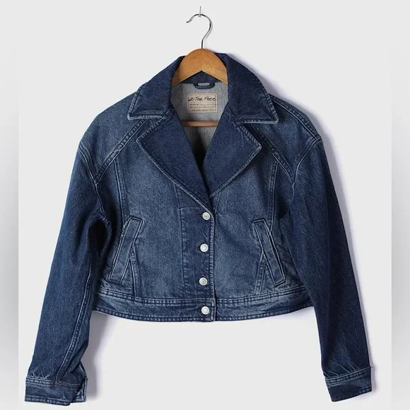 Free People Now Or Never Denim Jacket Coat XS - Picture 14 of 14